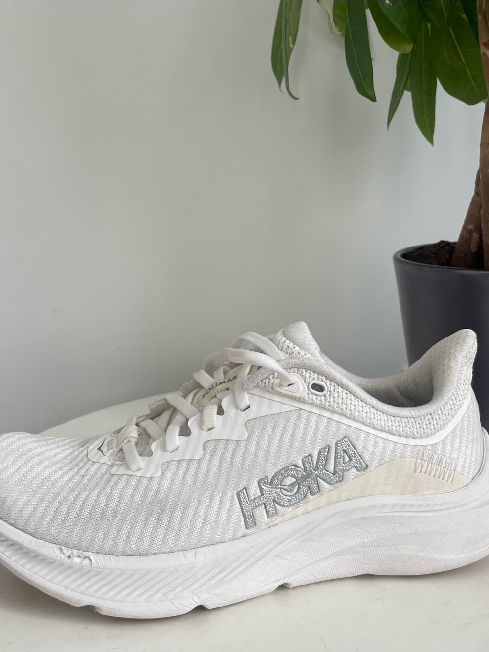Women Size 6.5 Hoka Solimar White Running Shoes